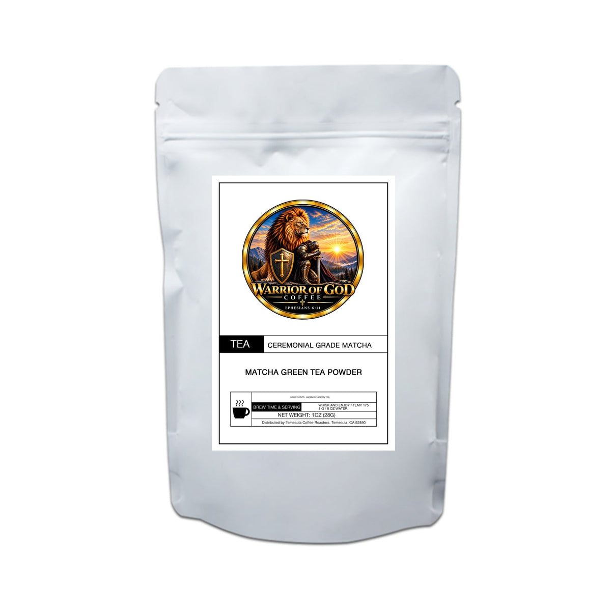Renewed Strength matcha green tea by Warrior of God Coffee