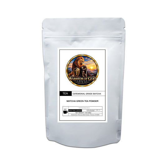 Renewed Strength matcha green tea by Warrior of God Coffee
