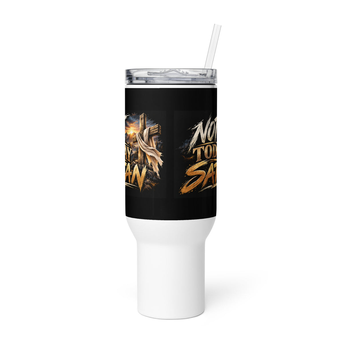 Not Today Satan Travel Mug – Brothers in 40 oz with straw lid