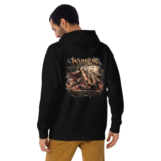 Victory Warrior Hoodie, black, back print on model