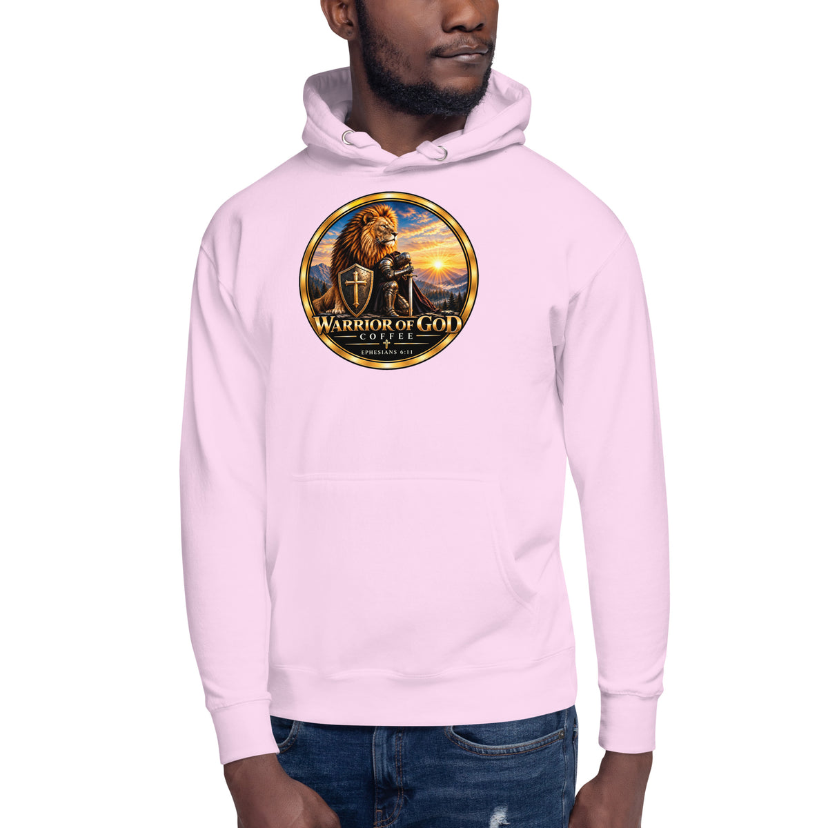 Full Armor Hoodie, lavender, on model