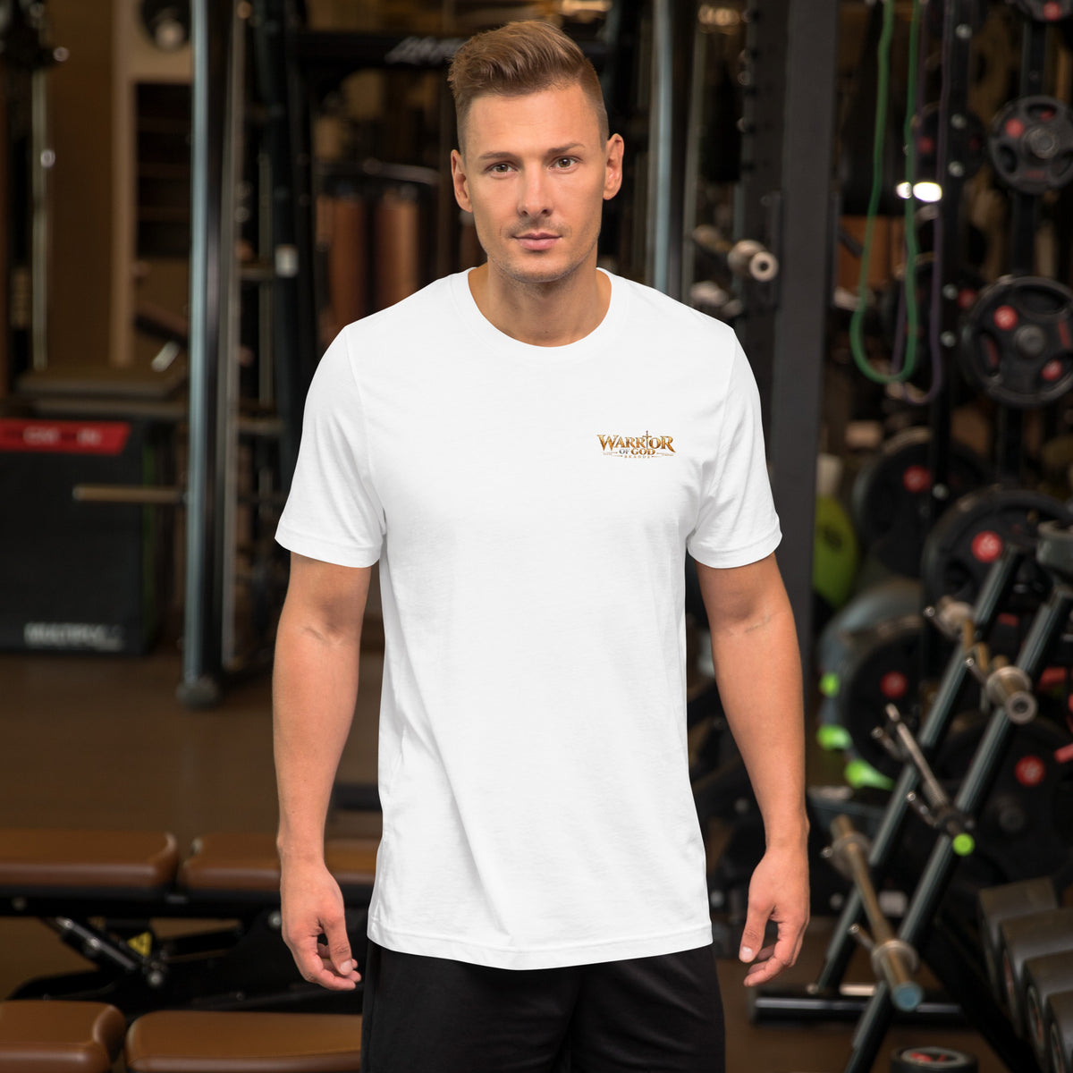 Lion in Every Lamb Warrior Tee white - front chest logo