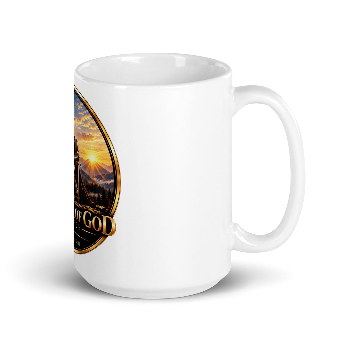 Warrior Crest Mug by Warrior of God Coffee with the lion and knight crest