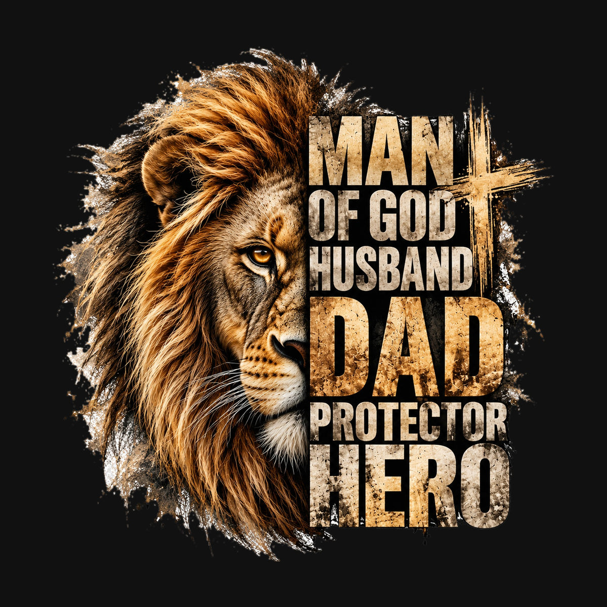 Man of God Husband Dad back design