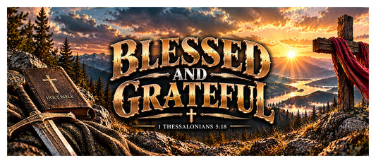 Full wrap design – Blessed and Grateful Mug – Brothers