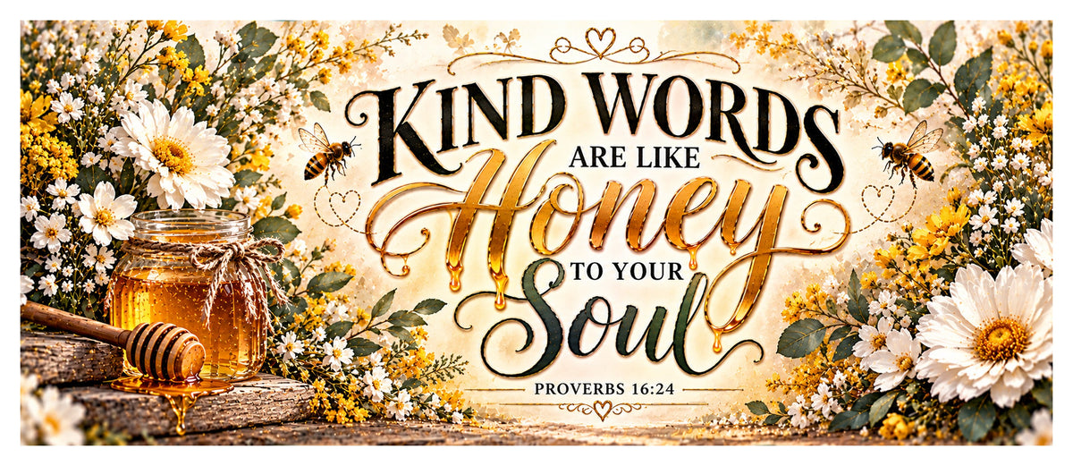 Full wrap design – Kind Words Are Like Honey Mug