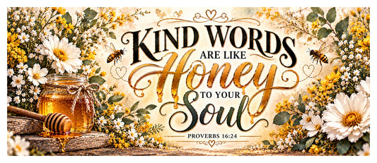 Full wrap design – Kind Words Are Like Honey Mug