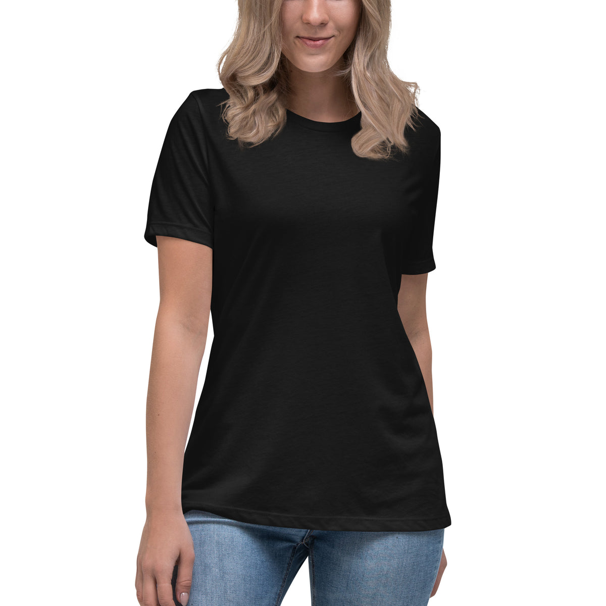 I Like to Say the F Word Women's Tee, front on model