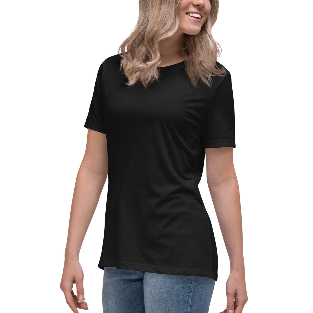 I Like to Say the F Word Women's Tee, left front on model